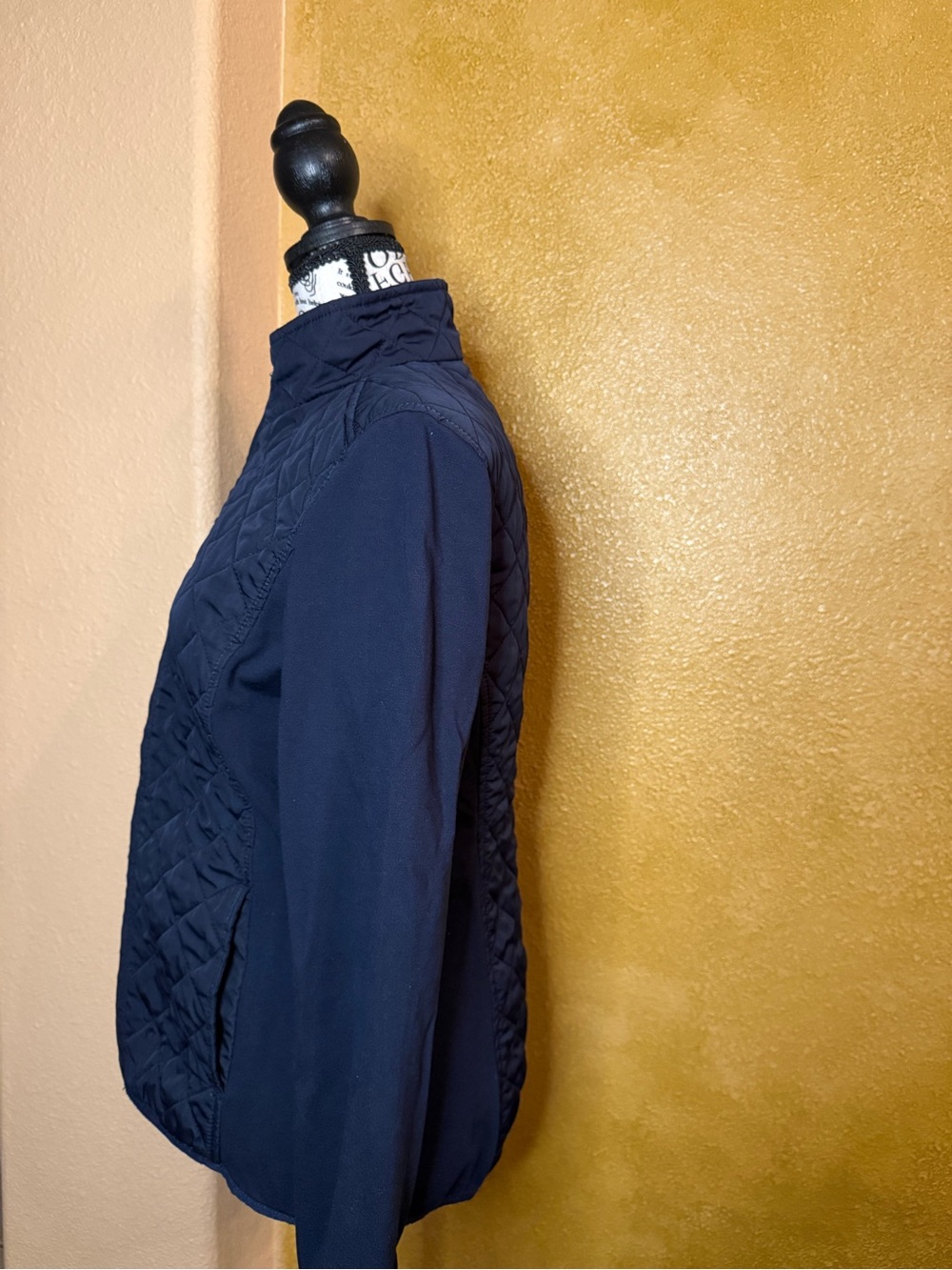 Banana Republic Navy Quilted Zip-Front Jacket - Picture 2 of 5